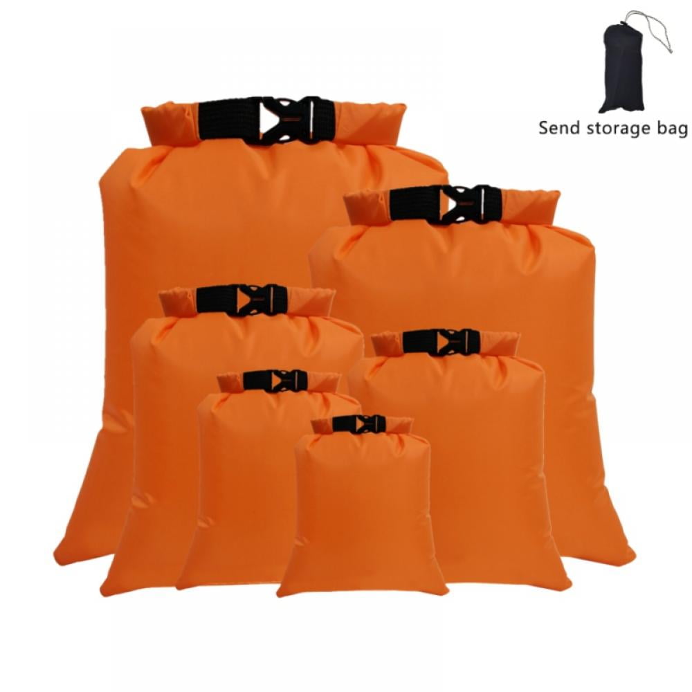 5 Set Waterproof Dry Bag Sack Storage Pack Camping Rafting Orange