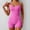 Hot Pink, variant on Laipiong Jumpsuits for Women Casual Summer Sleeveless Spaghetti Strap Solid Ribbed Rompers Stretchy Slim Fit Leggings Daily Wear Yoga Outfits