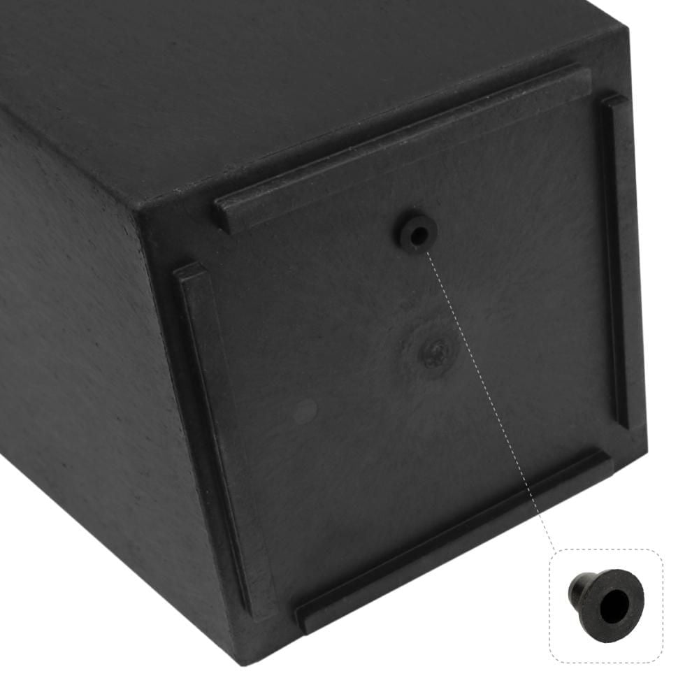 Tierra Verde Jardinière rectangulaire Sonata de 10 pouces de largeur x 20 pouces de hauteur en ardoise