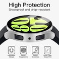 thumbnail image 4 of KOMI Case with Screen Protector for Samsung Galaxy Watch 6 44mm, Overall Protective Cover, Built-in Tempered Glass Film High Sensitivity, 2 Pack (Black), 4 of 5
