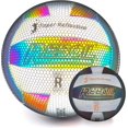 thumbnail image 2 of REBOIL Outdoor Recreational Volleyball Waterproof Indoor/Outdoor Volleyball for Pool, Beach - Composite Leather, Official Size 5 Toys for Kids Boys and Girls Multi- color & Reflective, 2 of 7