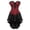 Red, variant on Corsets for Women Gothic Burlesque Bustiers and Set Floral Lace Exotic Clothing Costume Red Black M