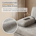 thumbnail image 4 of Vineego U-Shaped Sectional Sofa with Double Chaise 4-Seat Modular Sofa Couch for Living Room,Chenille Gray, 4 of 7