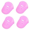 thumbnail image 3 of QualitChoice 4pcs Guitar Playing Left Hand Fingertip Ukulele Guitar Fingertip Silicone Protective Cover Pink S 1Set, 3 of 6