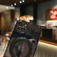 thumbnail image 4 of for iPhone 13 Case Clear Magnetic Build-in Stand with Camera Lens Protection MagSafe Shockproof Soft Protective Slim Phone Case Cover for iPhone 13 Case 6.1 Inch - Black, 4 of 12