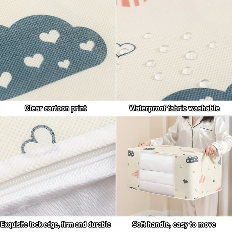 Vikakiooze Comforter Storage Bag Folding Organizer Bag For King/ Queen  Comforters, Pillows, Blankets, Bedding/ Quilt, Blanket, Duvet, Mothproof  Space Save 