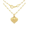 thumbnail image 2 of Cadena Y Dije Casa del Anillo Corazón Facetado Oro Sólido 10K Amarillo, 2 of 5