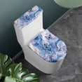 thumbnail image 3 of HELLHERO Lid Cover Set for Toilet 17"x21" Stretch Non-Slip for Household, Butterflies on Marble Waves, 3 of 8