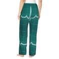 thumbnail image 3 of Balery ECG Wave print Women's Pajama Pants,Ultra Lightweight Pjs,Lounge Pant-Large, 3 of 9