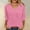Pink, variant on BUIGTTKLOP Womens Summer Tops 3/4 Sleeve Casual Dressy Shirts V Neck Loose Fitted Summer Blouses