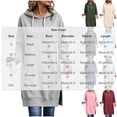 thumbnail image 3 of Neewe Womens Plain Oversized Hoodie Drawstring Extra Long Hooded Tunic Fall Sweatshirt with Pockets, 3 of 7