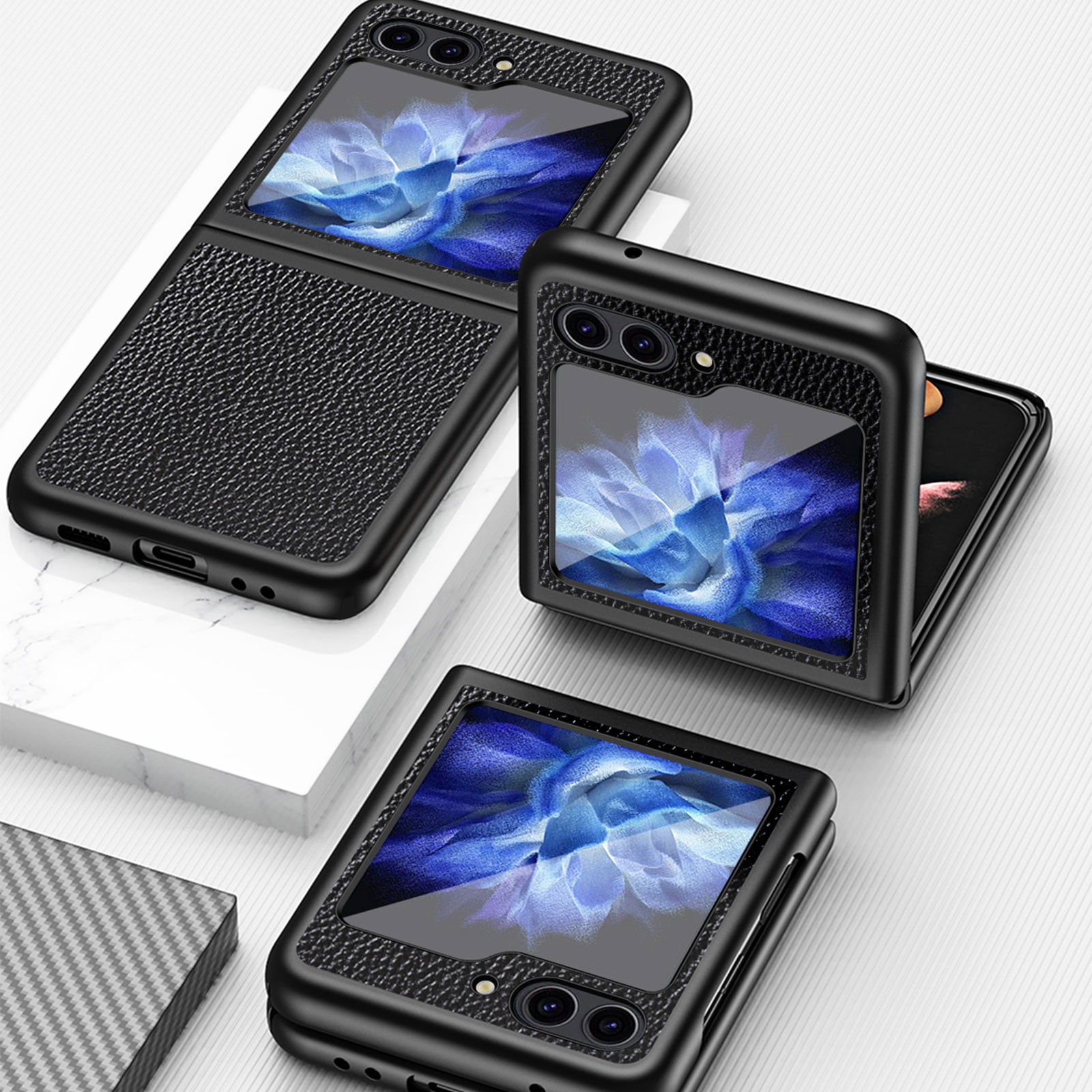 MVYNO Black Checks Premium Samsung Galaxy Z Flip 5 Case  (MCover039-Flip5-BLC)