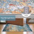 thumbnail image 7 of FairOnly 6'x9'Abstract Colorful Texture Area Rug Non Slip Stain Resistant Foldable Carpet for Minimalist Living Room Bedroom，Golden Blue, 7 of 7