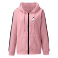 thumbnail image 4 of Kaprioy Zip Up Hoodie Y2K Hoodies Downtown Girl Oversized Cute Workout Essentials Hoodie Trendy Fall Fashion Clothes Pink, S, 4 of 5