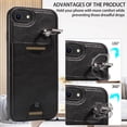 thumbnail image 6 of Wallet Phone Case for iPhone 7 / 8 / SE 2022 & 2020 with Stand, RFID Blocking PU Leather Shockproof Cover with Kickstand & Credit Card Slot Drop Protection for iPhone 7 / 8 / SE 2022 & 2020, Black, 6 of 10