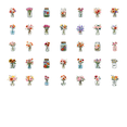 thumbnail image 2 of 35pcs Cute Stickers Flower Stickers Beautiful Stickers for Laptops Notebooks Suitcases, 2 of 9