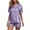 Purple, variant on Women's Short Sleeve Ice Silk Pajama Set