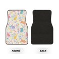 thumbnail image 2 of Yiaed Flower Color Rabbit Print Carpet Floor Mats for Cars, Auto Accessories Front & Rear Car Floor Mats Car Floor Foot Mat Sets of 4 Pieces, 2 of 7