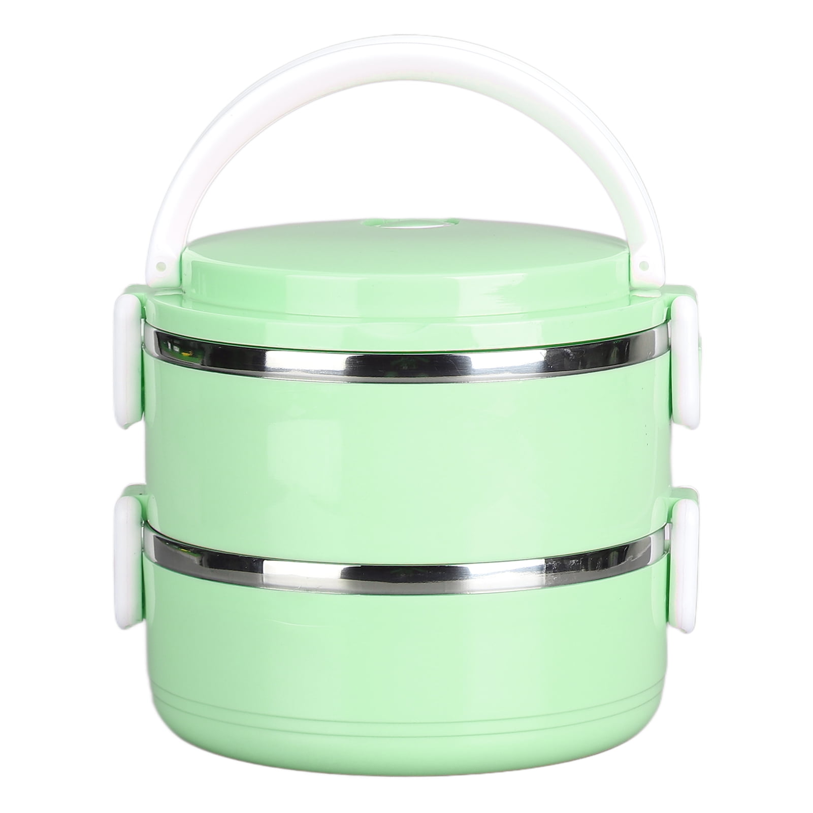 Brrnoo Thermal Insulated Lunch Box,304 Stainless Steel,Roundness,Double Layer Thickened (Green)