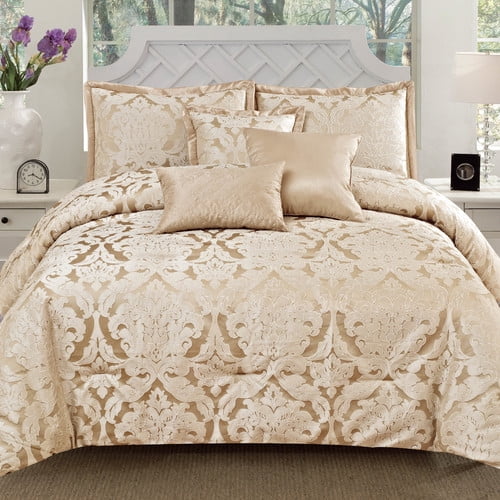 6-Piece Oxford Jacquard Comforter Set - Walmart.com