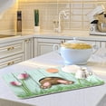 thumbnail image 6 of Easter Bunny Tulips Dish Drying Mat Absorbent Washable Protector Drying Pad Pot Mat for Kitchen Counter Sink Table 16 x 18 Inch, 6 of 7