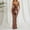 Rose Gold, variant on Sleeveless Backless Maxi Dress Women's Shiny Spaghetti Strap Bodycon Maxi Dresses (Rose Gold S)