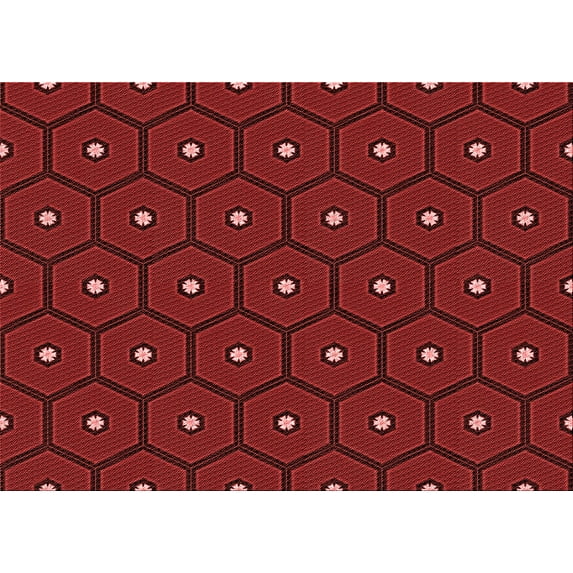 Ahgly Company Machine Washable Indoor Rectangle Transitional Tomato Red Area Rugs, 8' x 10'