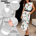 thumbnail image 7 of Garronmavis Corgi Couple Matching Outfit Husban and Wife Clothing Men's Button Down Casual Hawaiian Shirt for Summer and Womens Sleeveless Dress Size L Maxi Hawaiian Sundress, 7 of 7