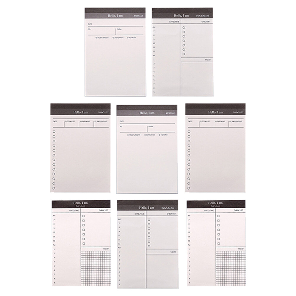 Supvox work notepad Paper Assorted Color Office Use Simple 8Set