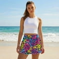 thumbnail image 5 of Xoenoiee Colorful Leopard Print Womens Tennis Skirt Pleated Athletic Skorts with Pockets Shorts High Waisted Golf Skirts for Workout Running Casual, Size 2XL, 5 of 7