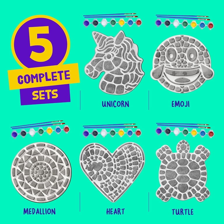 Dan&Darci Stepping Stone Painting Kit, 5 Garden Stones photo 6
