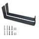 thumbnail image 3 of Paquete de 1/2/4 soporte de estante J negro soporte montado en la pared de hierro para estantería abierta DIY, 3 of 9