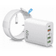 thumbnail image 1 of Cargador USB Tipo C 65W 5 en 1 Adaptador Multi Puerto con Cable USB-C a Lightning Carga Rápida PD 20W, 1 of 8
