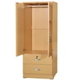 thumbnail image 4 of Better Home Products Grace Wood 2-Door Wardrobe Armoire with 2-Drawers in Maple, 4 of 5