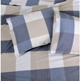 thumbnail image 3 of Home Soft Things 3 Piece Washed Cotton Duvet Cover Set - Buffalo - Sapphire - King (102" x 90"), 3 of 6