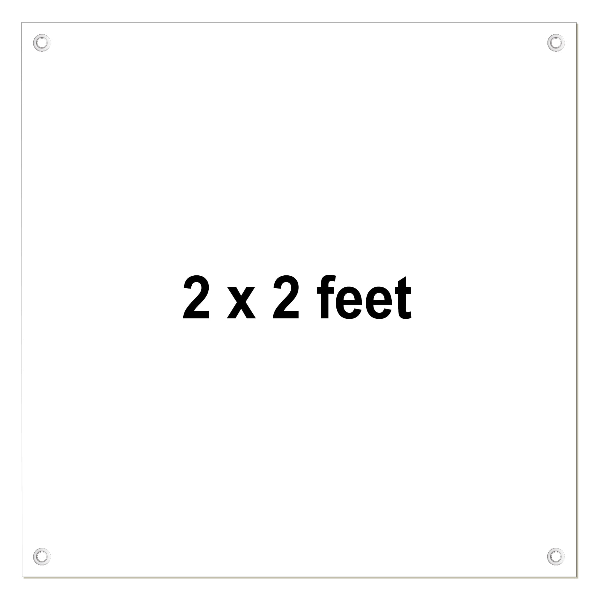 Blank Vinyl Banner White 13 oz Heavy Duty Vinyl - Multiple Sizes - DIY Banner Signs for Home School Business Store and any Craft Project - Outdoor/Indoor with Metal Grommets (2x2 ft)