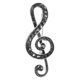 thumbnail image 1 of Broche de mujer con diamantes de imitación, joyería, broches de Metal, broche de nota Musical, 1 of 5