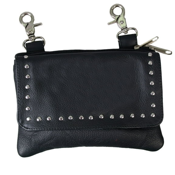 Hot Leathers CPS1011 Ladies Magnetic Clip Pouch with Studs 8X5X1