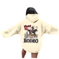 thumbnail image 4 of Unisex Retro 90s Western Cowboy Print Denim Style Hooded Sweatshirt, 4 of 7