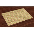 thumbnail image 1 of Ambesonne Colorful Place Mats Set of 4, Scandinavian Leaves, Standard Size, Multicolor, 1 of 4