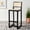 Black/Natural, variant on SAFAVIEH Seika Square Mid Back Bar Stool, White/Natural