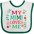 thumbnail image 3 of Inktastic My Mimi Loves Me Girls Girls Baby Bib, 3 of 4