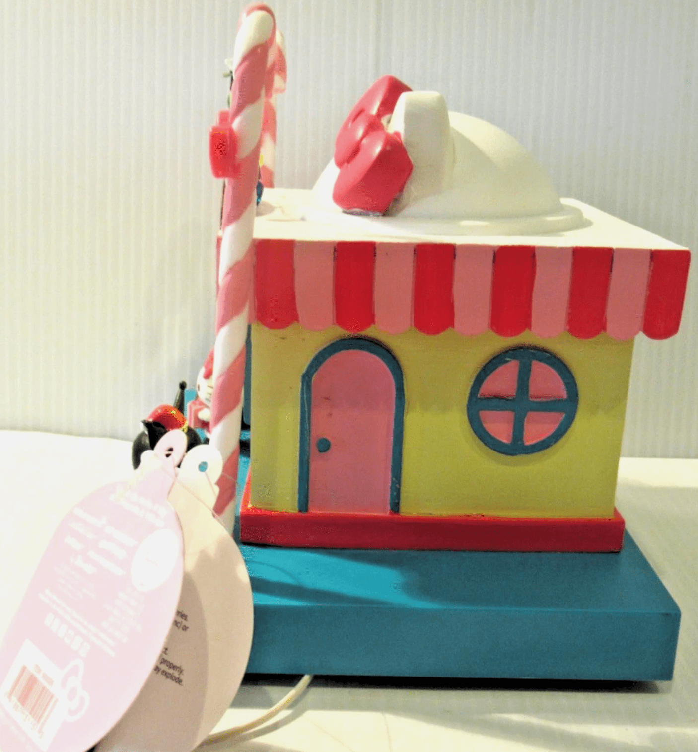 Hello Kitty & Friends Holiday Candy Shop Light-Up Display Décor – Christmas Candy Cane Booth with Lights & Characters