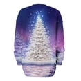 thumbnail image 4 of Chandail en Molleton de Noël pour Femmes 2023 Col Rond Mode Décontractée Manches Longues Imprimé de Noël Chandail en Molleton Hauts Blouse en Liquidation, 4 of 5