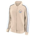 thumbnail image 2 of Women's Fanatics Tan Pittsburgh Steelers Lounge Full-Snap Varsity Jacket, 2 of 3