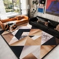 thumbnail image 2 of Toyoso 8x10 Large Geometric Area Rug, Brown and Grey Abstract Rug, 0.25 inch Durable Machine Washable Non-Slip Indoor Floor Carpet for Dining Room and Large Space, Pet Friendly Rug, 2 of 8