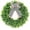 Green Bow, variant on 24'' Boxwood Wreath for Front Door, Porch, Window - Foldable Greenery Boxwood Wreaths for Farmhouse Wedding Indoor Outdoor Decor - Spring, Summer, Fall, All Seasons