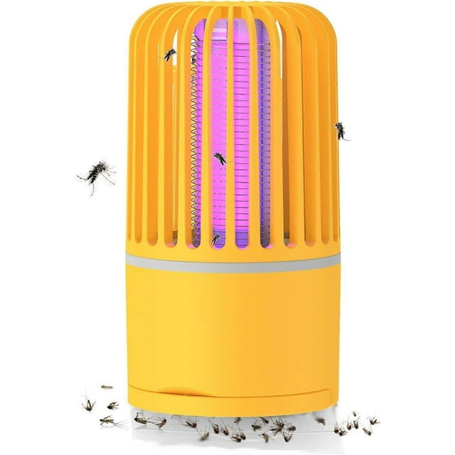 Bug Zapper, Indoor Electric Mosquito Zapper,Portable Camp Mosquito Killer Purple Light Mosquitos Insect Repeller Rechargeable Mosquito Trap Lamp for O