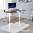 thumbnail image 4 of VIVO Electric Dual Motor 71” x 36” Standing Desk, Vintage Brown Top, White Frame, 4 of 8