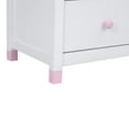 thumbnail image 4 of EUROCO Wooden Nightstand with Two Drawers for Kids, Pine Wood Bedside Table, Cute Design End Table for Bedroom,White+Pink, 4 of 8